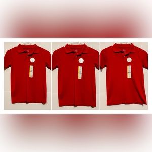 3 for $10 Wonder Nation (m-8) unisex red uniform school shirts.
